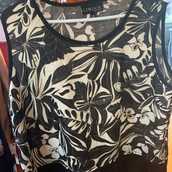 Vintage Lindor Petite Sleeveless Top (ptp 22) - Picture 2 of 5